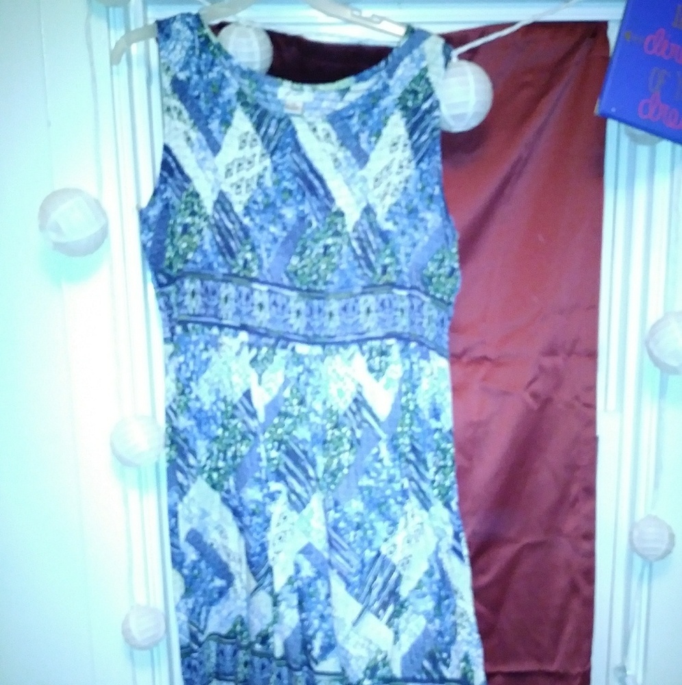 Blue print Dress